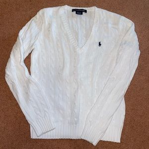 Ralph Lauren Sport Cable Knit V Neck sweater